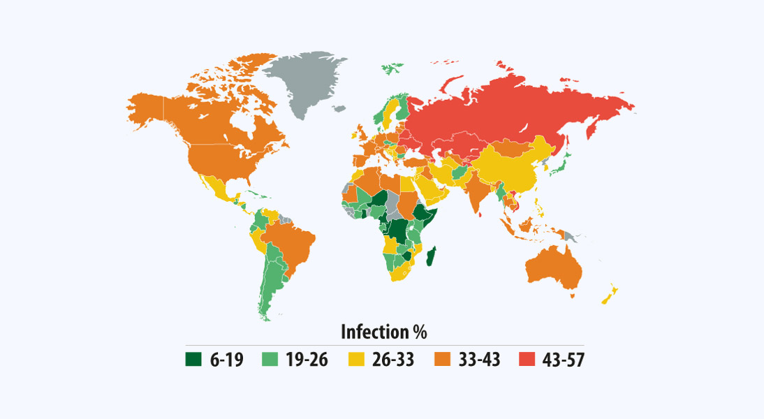 Countries in Which Users Are Most at Risk of Infection Through the Internet