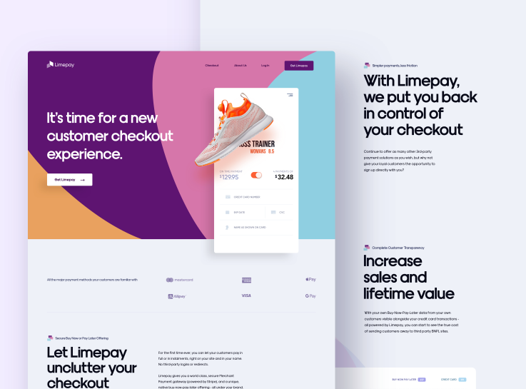 Limepay web design
