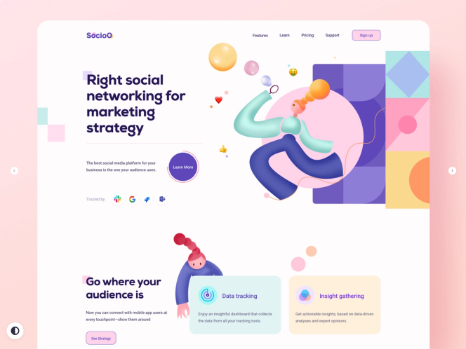 SocioO web design