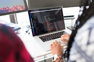 Developers testing an application