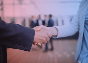 Business handshake sealing a deal
