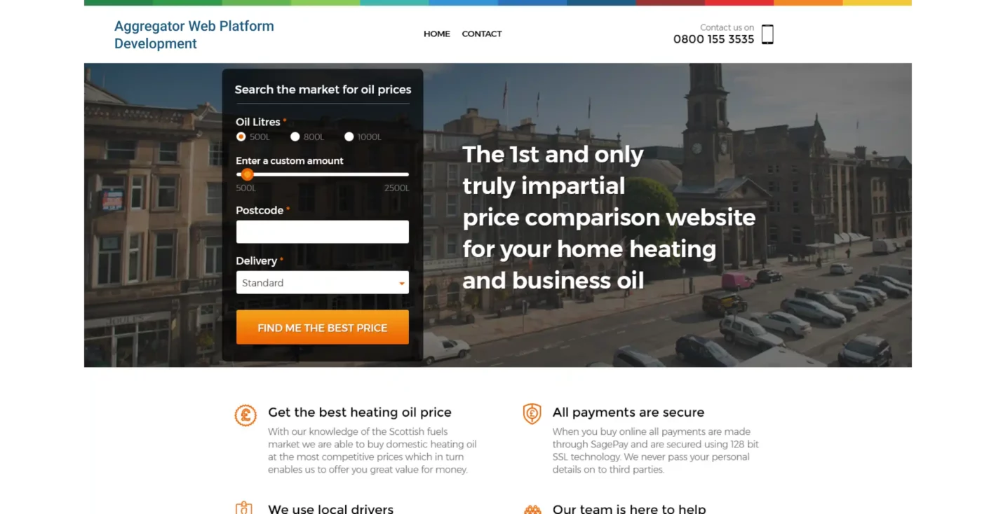 fuelz home page design