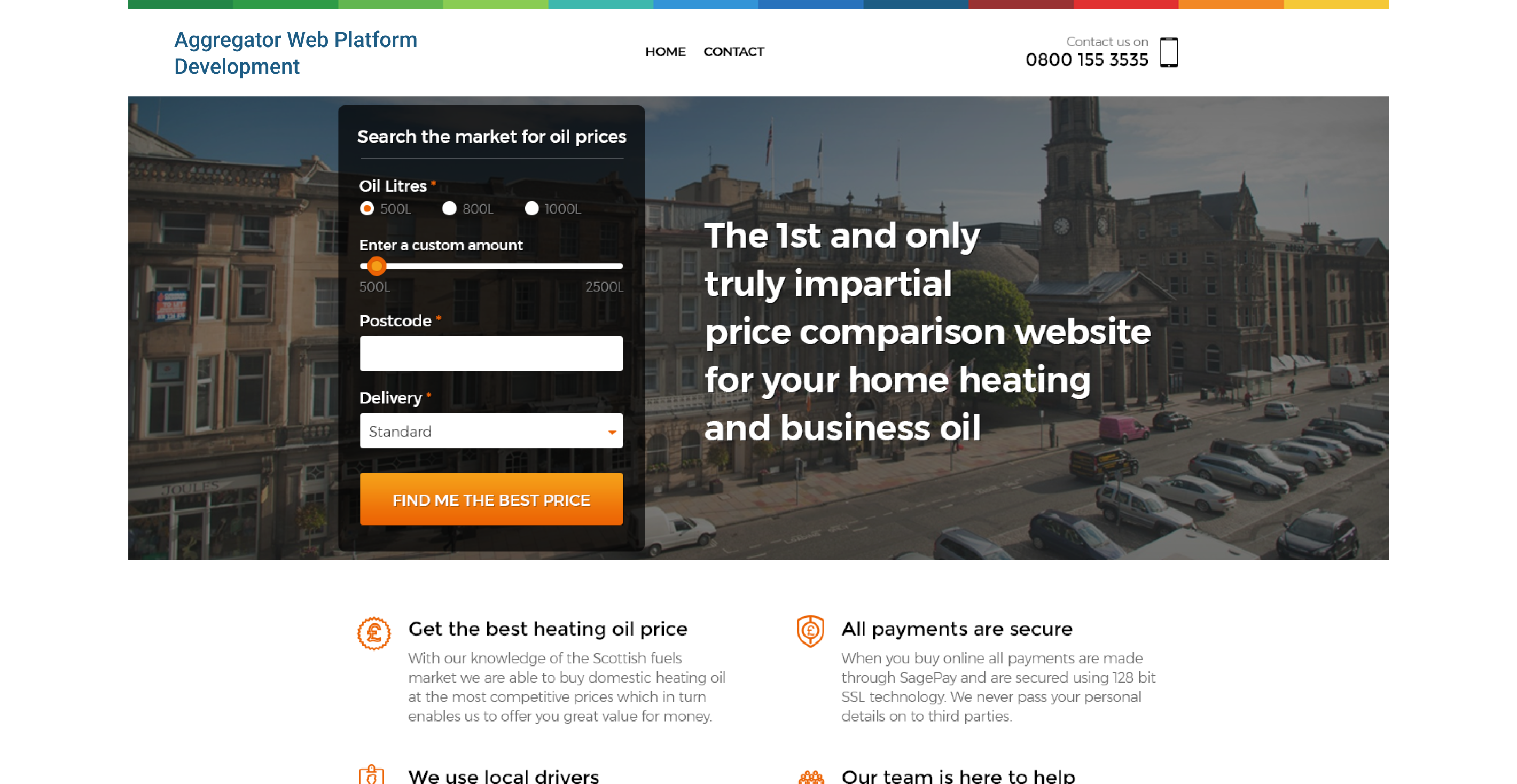 Fuelz: Home Page Design