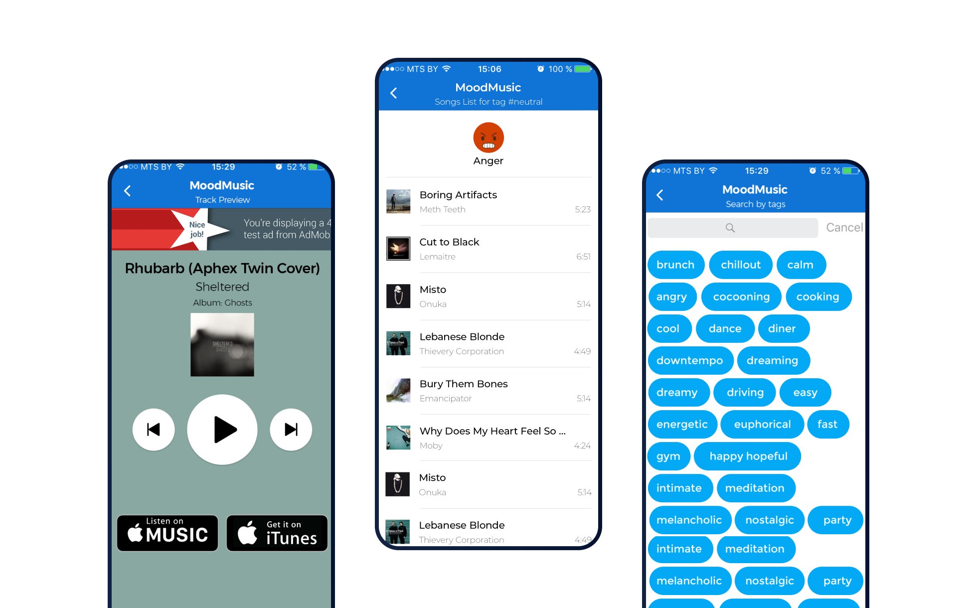 mood music mobile app development image