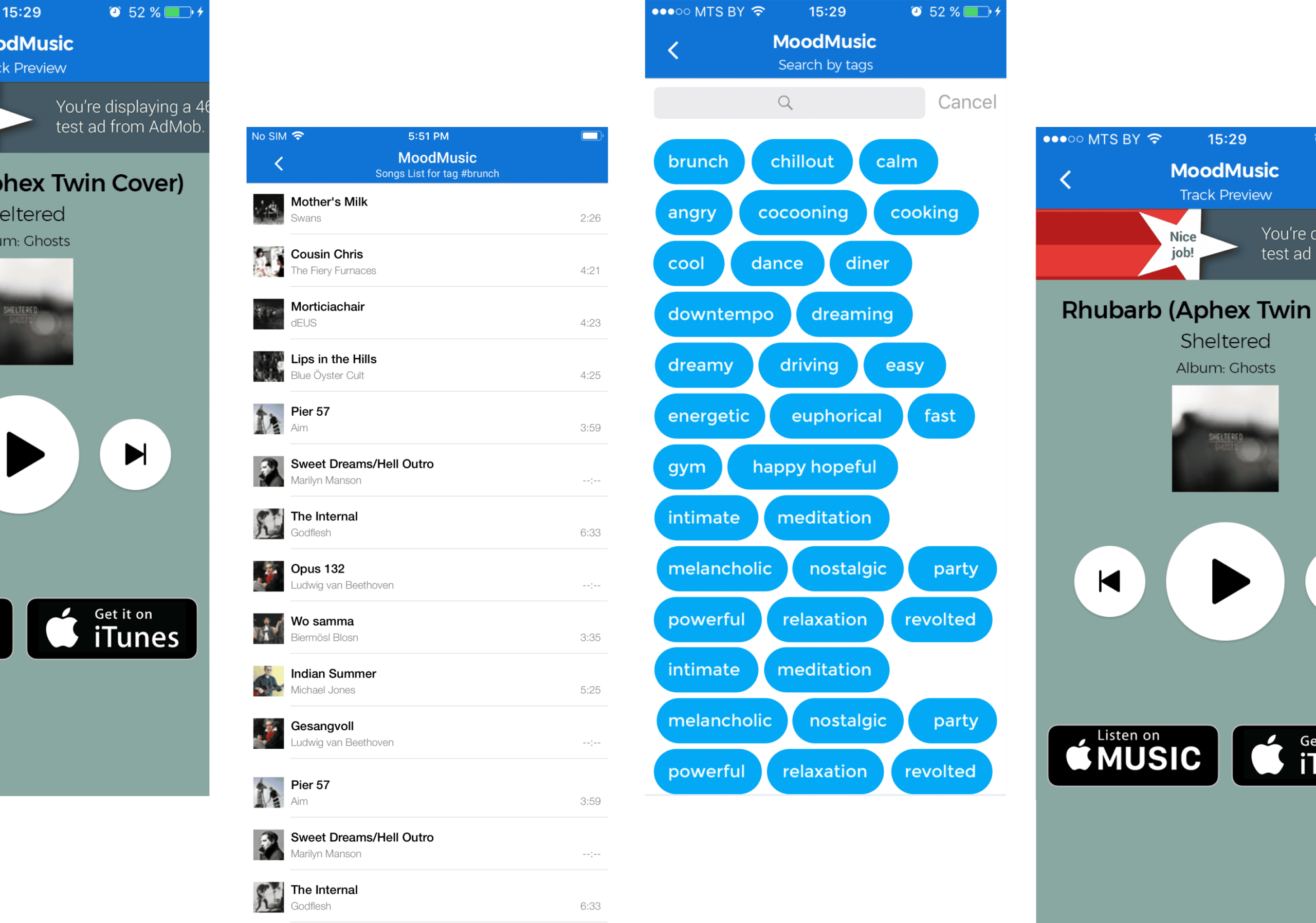 Mood music app