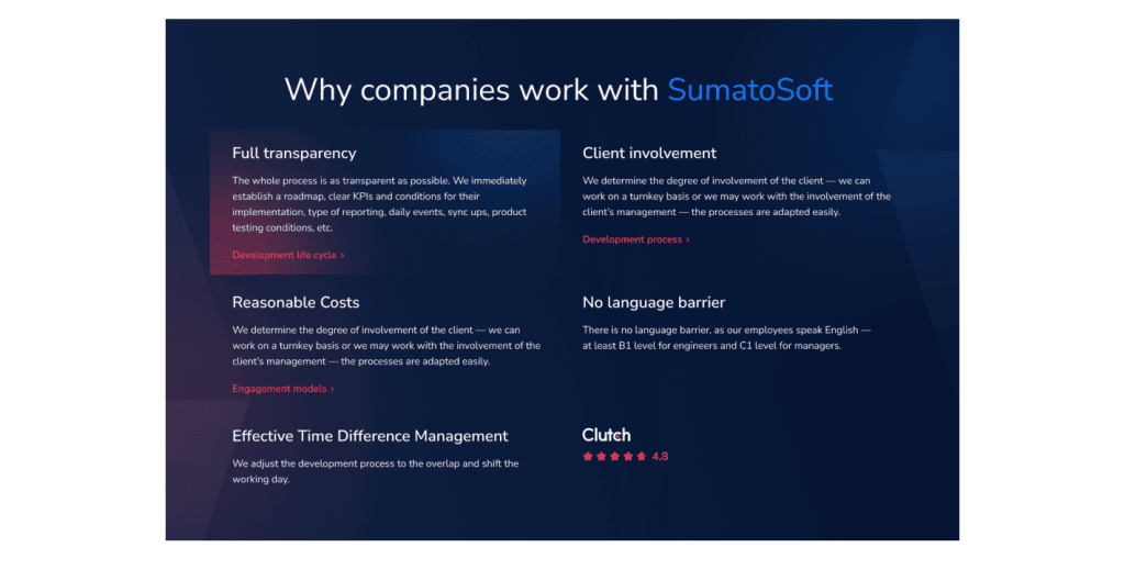 why companies work with SumatoSoft explanation
