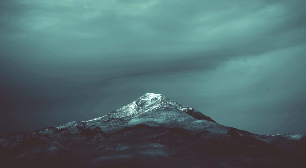 blue mountain top
