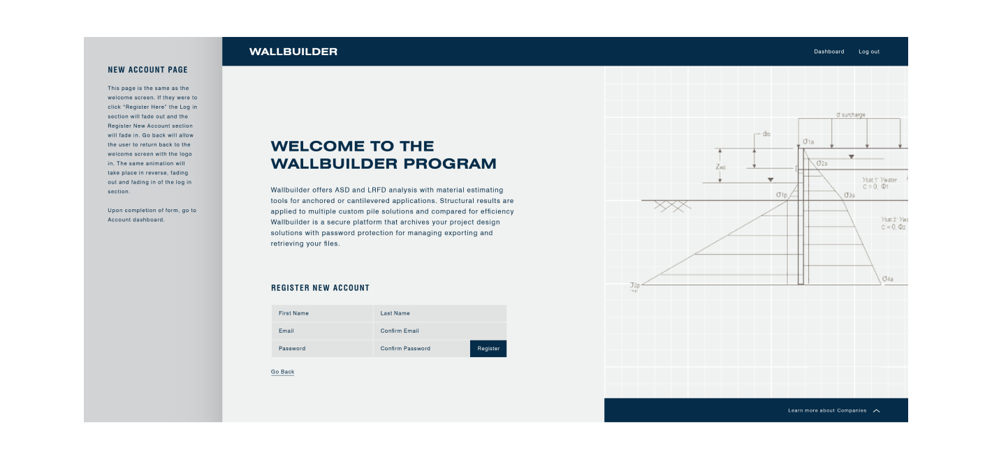 Analysis Web Application home page