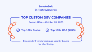 SumatoSoft in Top Custom Dev Companies rating