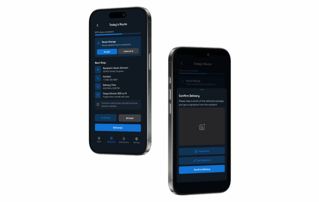 AI/ML route optimization mobile case