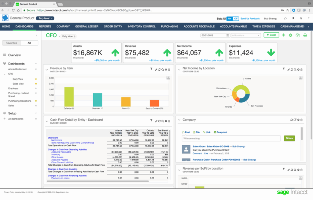 Sage intacct interface