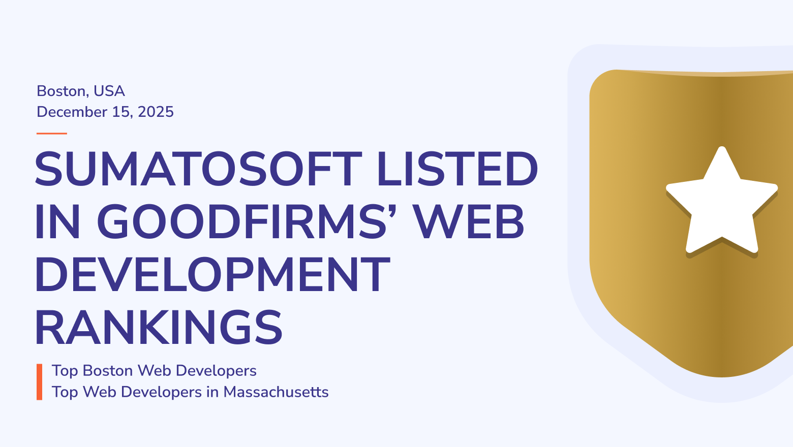 SumatoSoft Listed in GoodFirms' Web Development Rankings