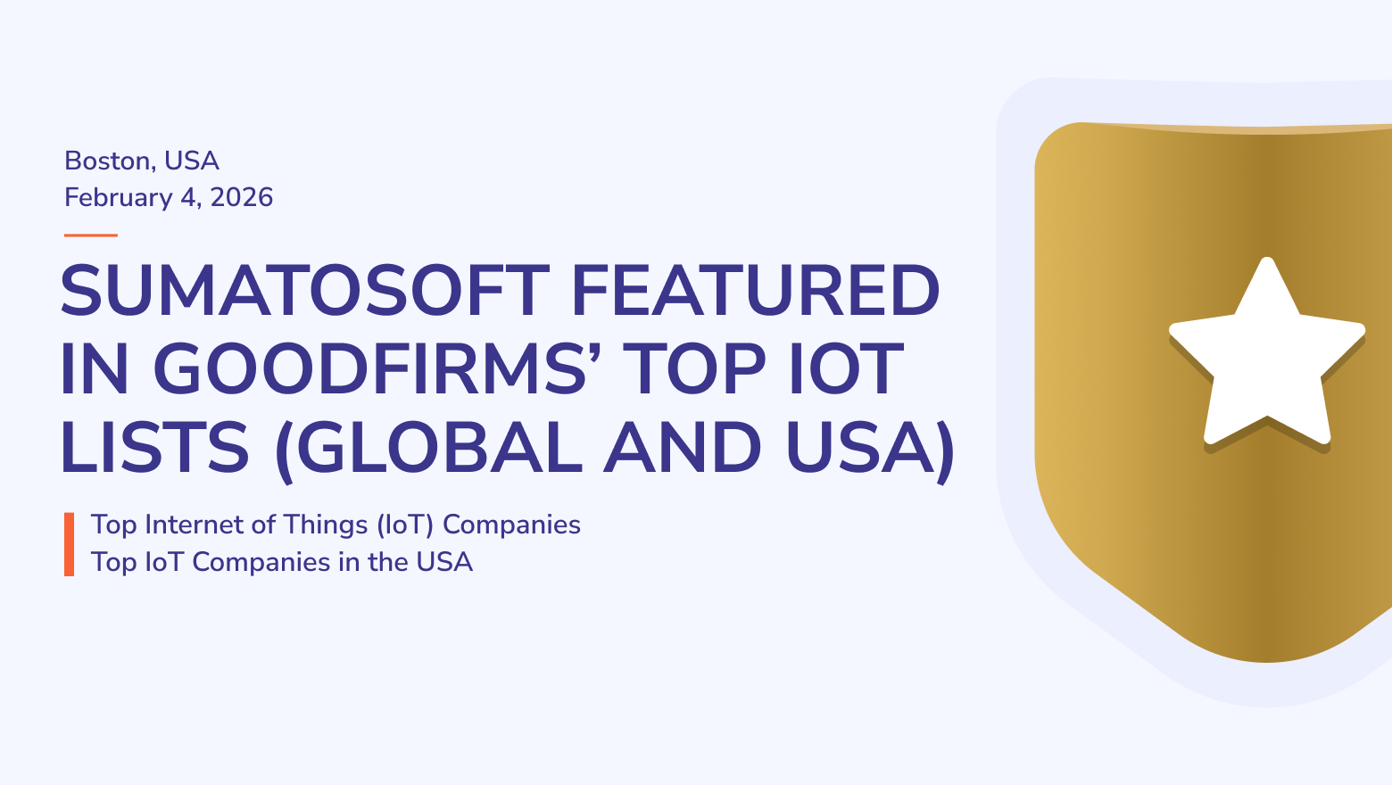 SumatoSoft Featured in GoodFirms Top IoT Lists