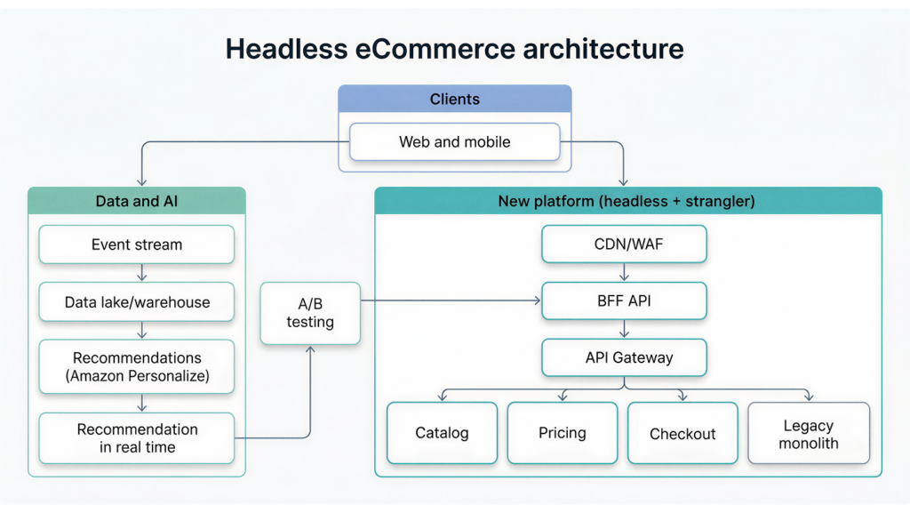 AI-driven legacy online retail platform modernization